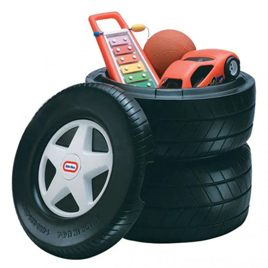 Classic Racing Tire Toy Chest with Fun Racing Theme