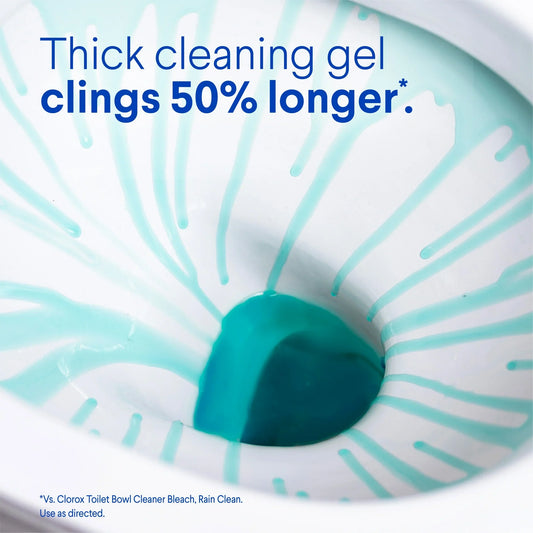 Clorox Toilet Bowl Cleaner Clinging Bleach Gel, Crisp Lemon, 24 fl oz