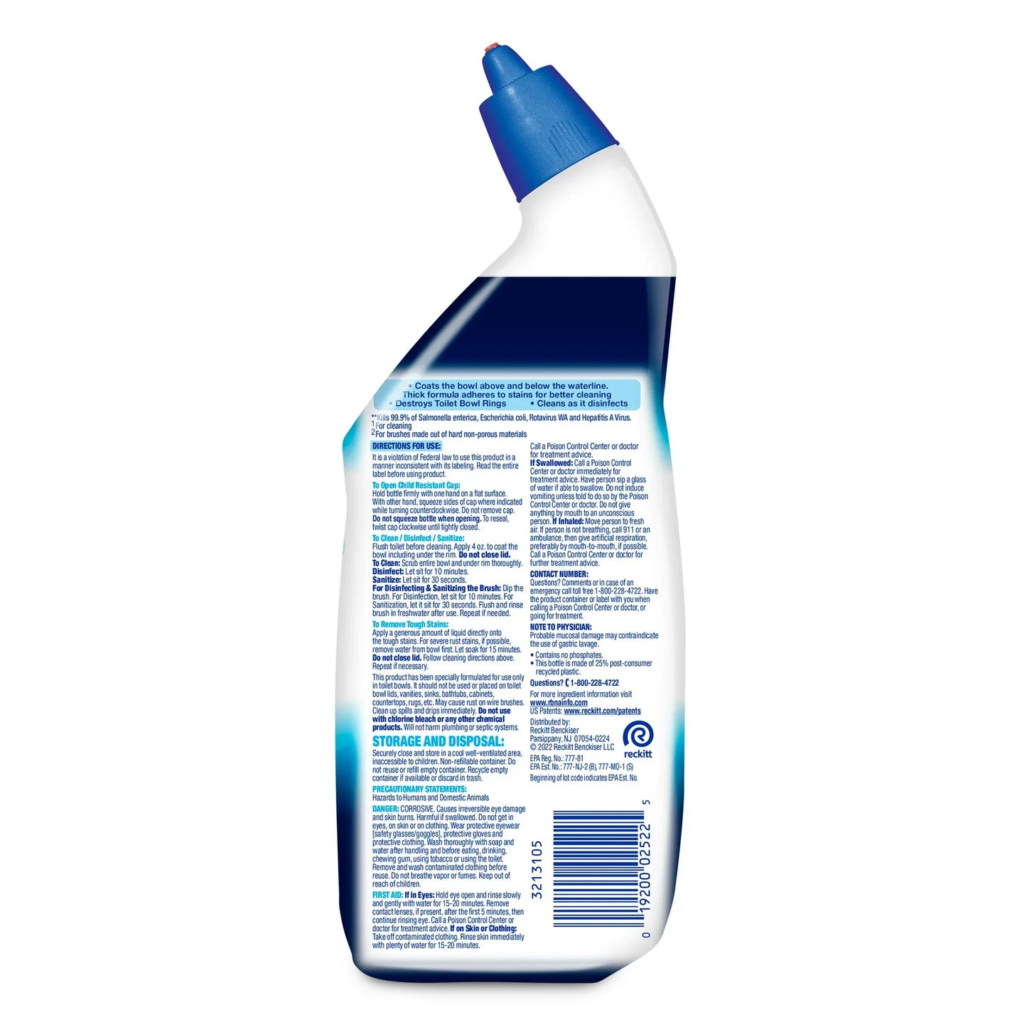 Lysol Power Toilet Bowl Cleaner Gels, Atlantic Fresh, 24 fl oz