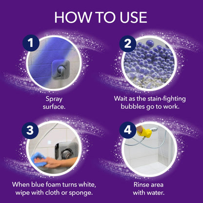 OxiClean Foam-Tastic Foaming Bathroom Cleaner, Removes Soap Scum, Grime & Stains, Fresh Scent, 19 oz