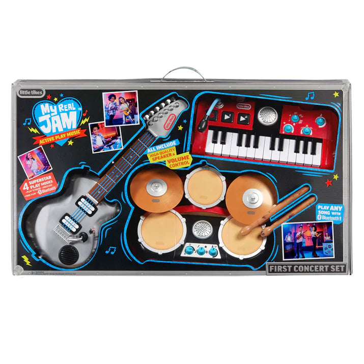 My Real Jam First Concert Set with Drums, Keyboard and Electric Guitar