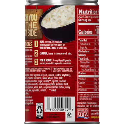 Campbell's Chunky Soup, Ready to Serve New England Clam Chowder, 18.8 oz Can